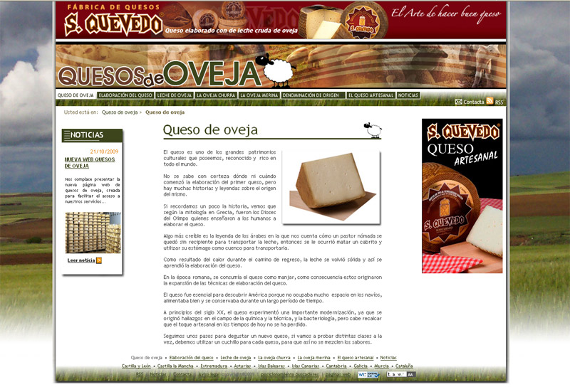 página web quesos de oveja